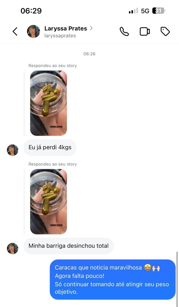 Print de conversa real de cliente REDUCE